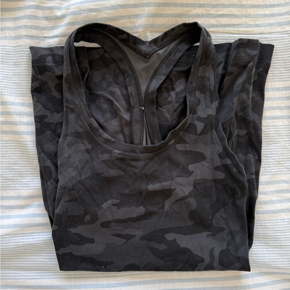 Lululemon Racerback Full Length Tank Top - Black Camo